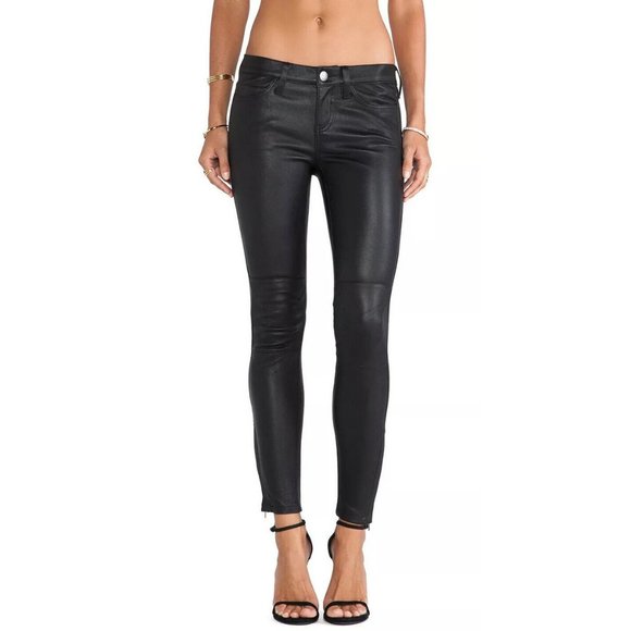 Current/Elliot Revolve black lamb leather pants - Picture 2 of 12